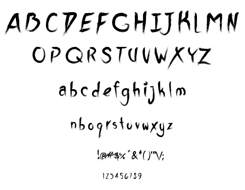 Buried K9 font