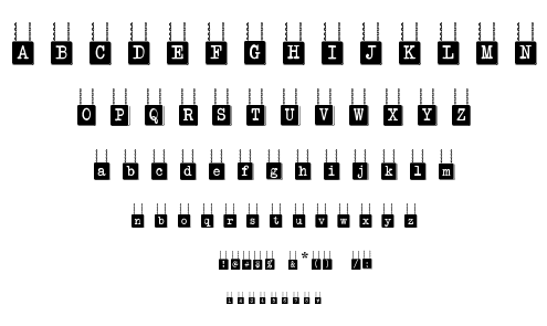 Hang Board 123 font