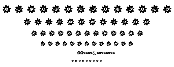 Stucked in gears font
