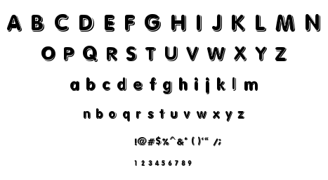 Solid 3d font