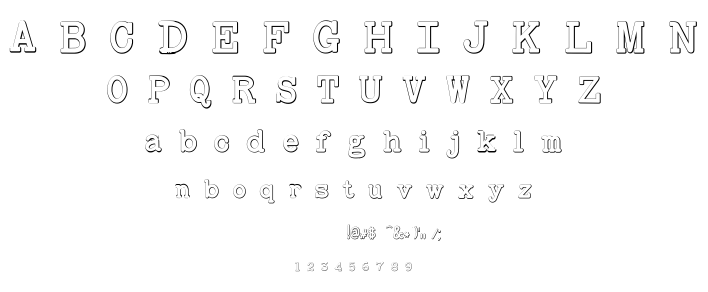 Baltimore Typewriter Bold Beveled font