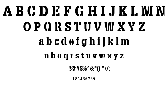 X.Template font