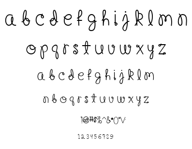 Happy Birthday, Baby font