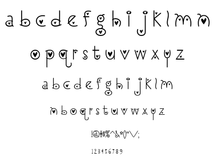 I Love You Monkey font