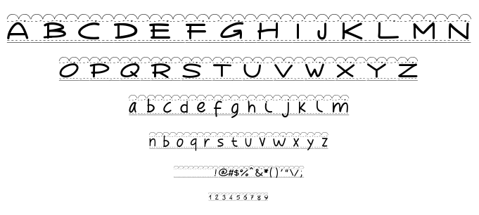 PW Broderie font