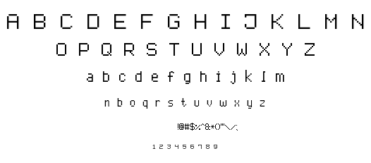 Advanced Pixel-7 font