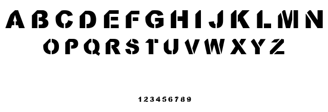 CF Stencil Orama font