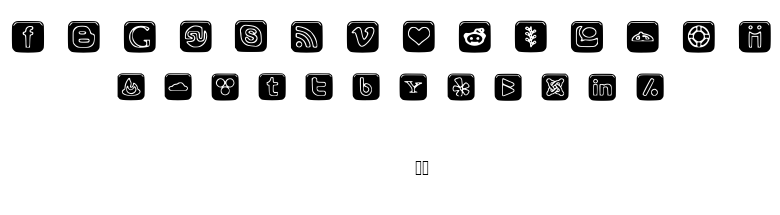 SOCIAL OUTLINE ICONS font