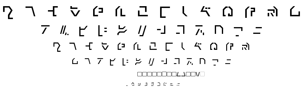 Modern Cybertronic font