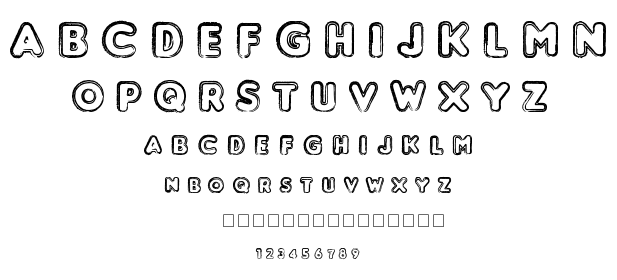Punched font