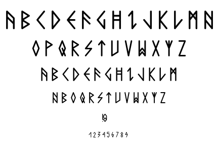 Comic Runes font