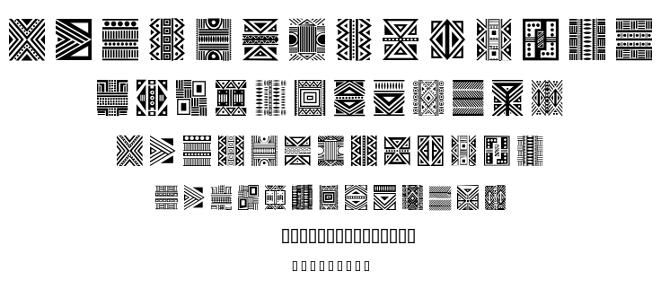 Haus Ethnik Dingbats font