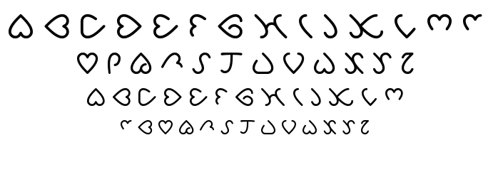 I love you font