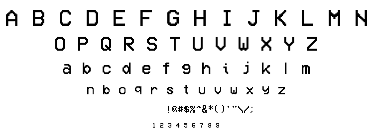 VCR OSD Mono font