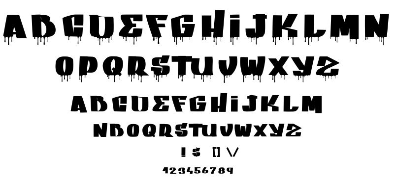 Gang bang crime font