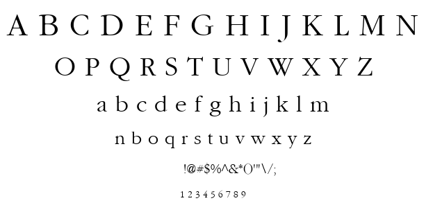 Garamond font