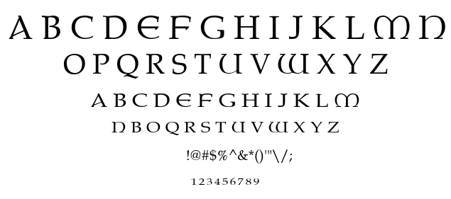 Aternosterah font