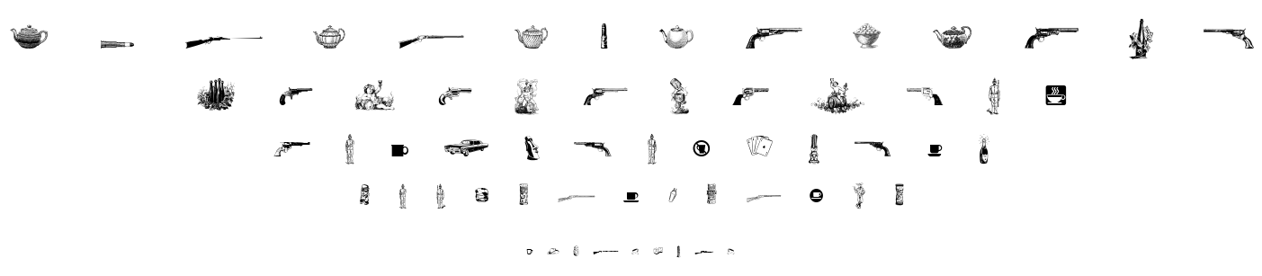 Cornucopia of dingbats seven font
