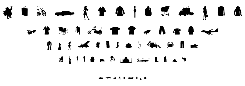 Mixed silhouettes vol3 font