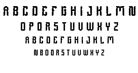 dayak shield font
