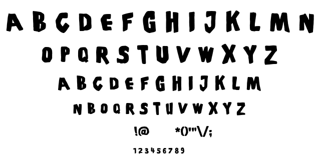 S coffins and ghosts font