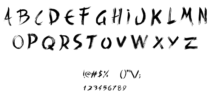 Back ride 342 font
