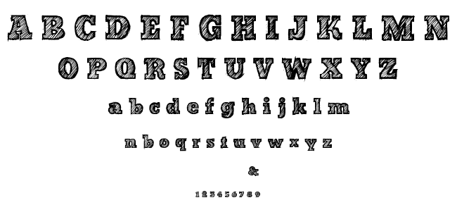 Bad striped font
