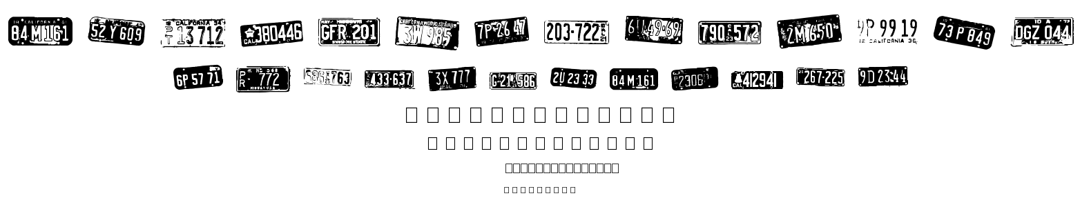 Californian cars font