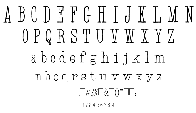 Hand typewriter font