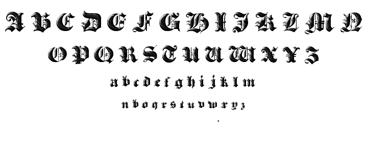 Heavy gothik font