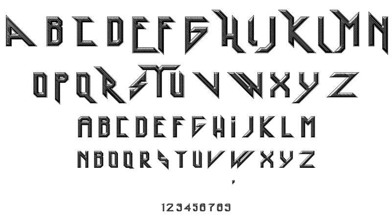 Heavy metal rocking font