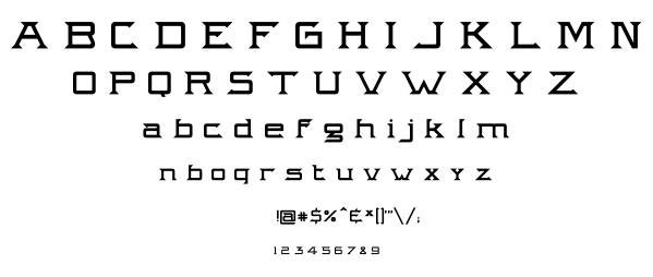 Ntergalactik airlines font