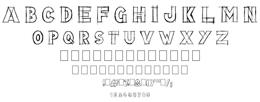 Lazy sketch font