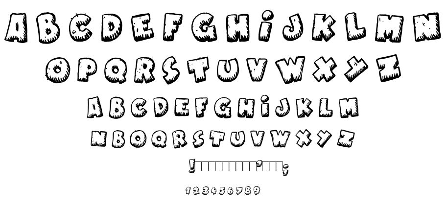 Naughty cartoons font