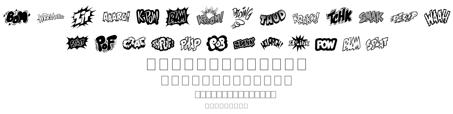 Onomatobom font