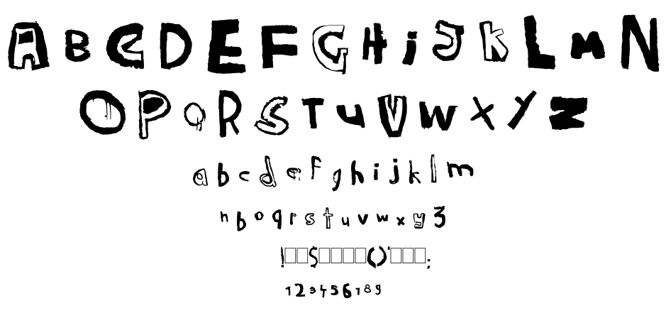 Raw notice font