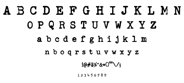 Remingtoned type font