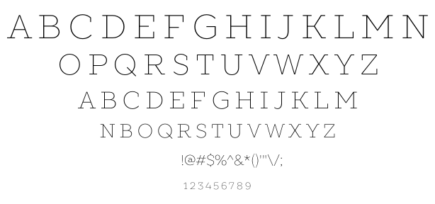 Slabs font