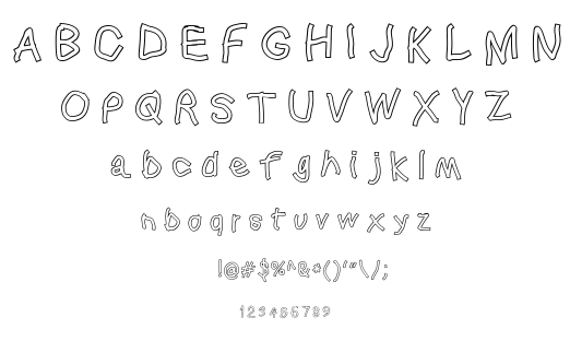 Squared hand font