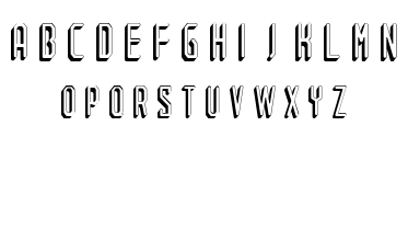 Tubed cube font