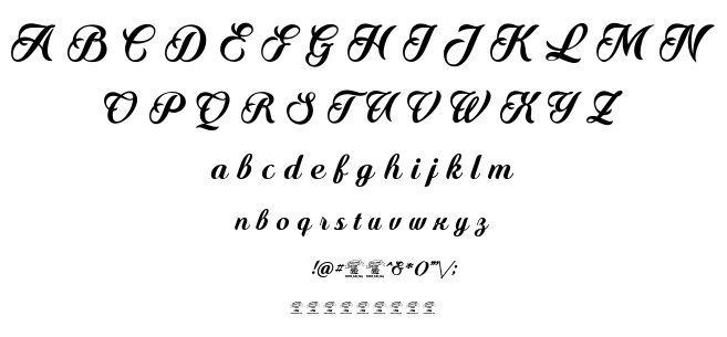 Quincho script font