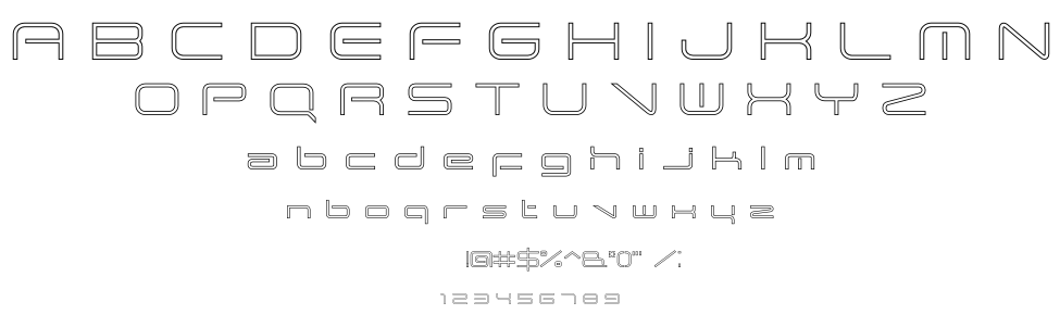 ANDTIOH Zero font