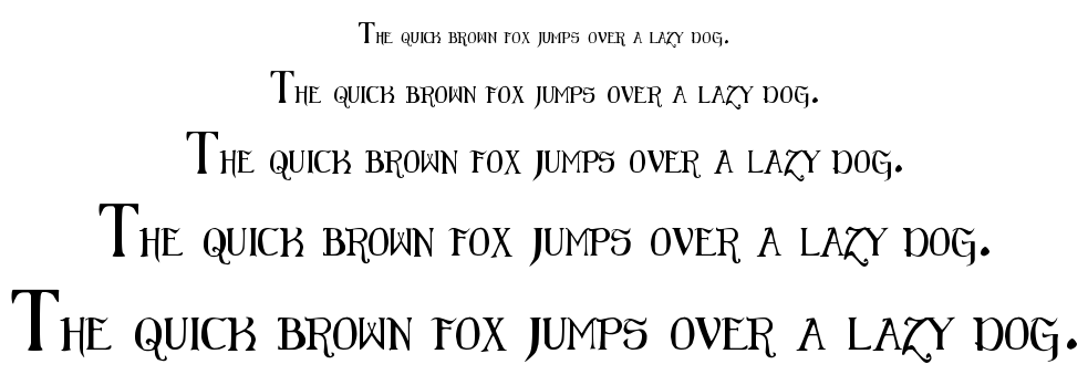 Elementary Gothic Scaled font