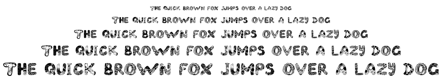 Filled ABC font