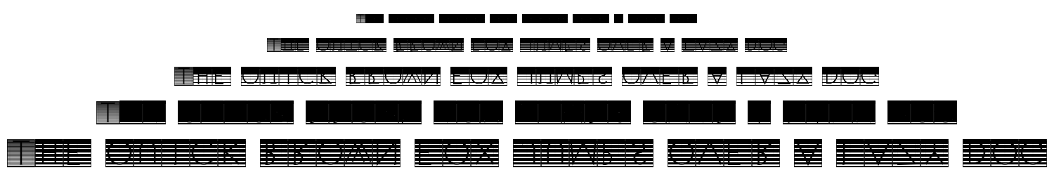 Venetian Blind font