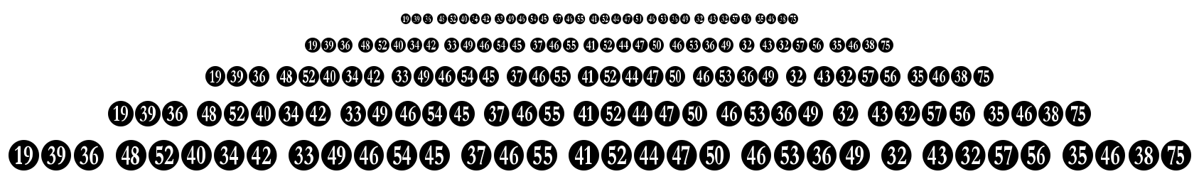 Numberpile font