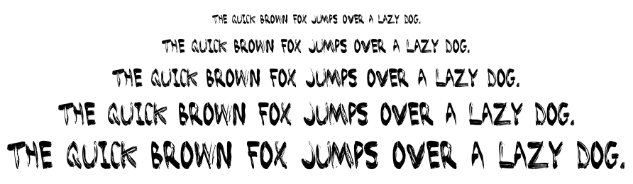 Brushed font