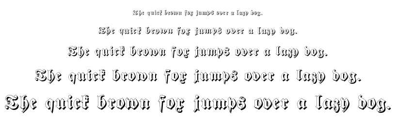 Fraktur Shadowed font