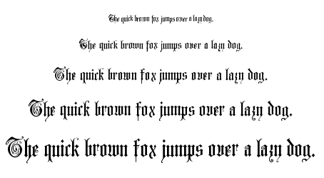 Grusskarten Gotisch font