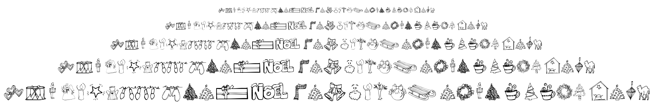 Janda Christmas Doodles font